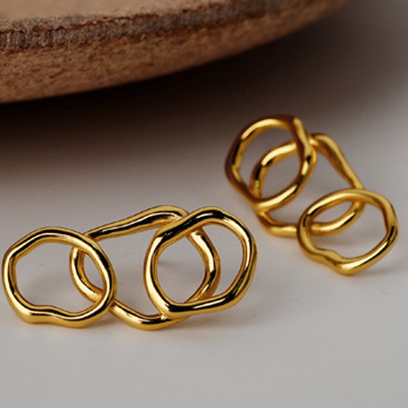 Clous d'oreilles cerceaux irréguliers E1024