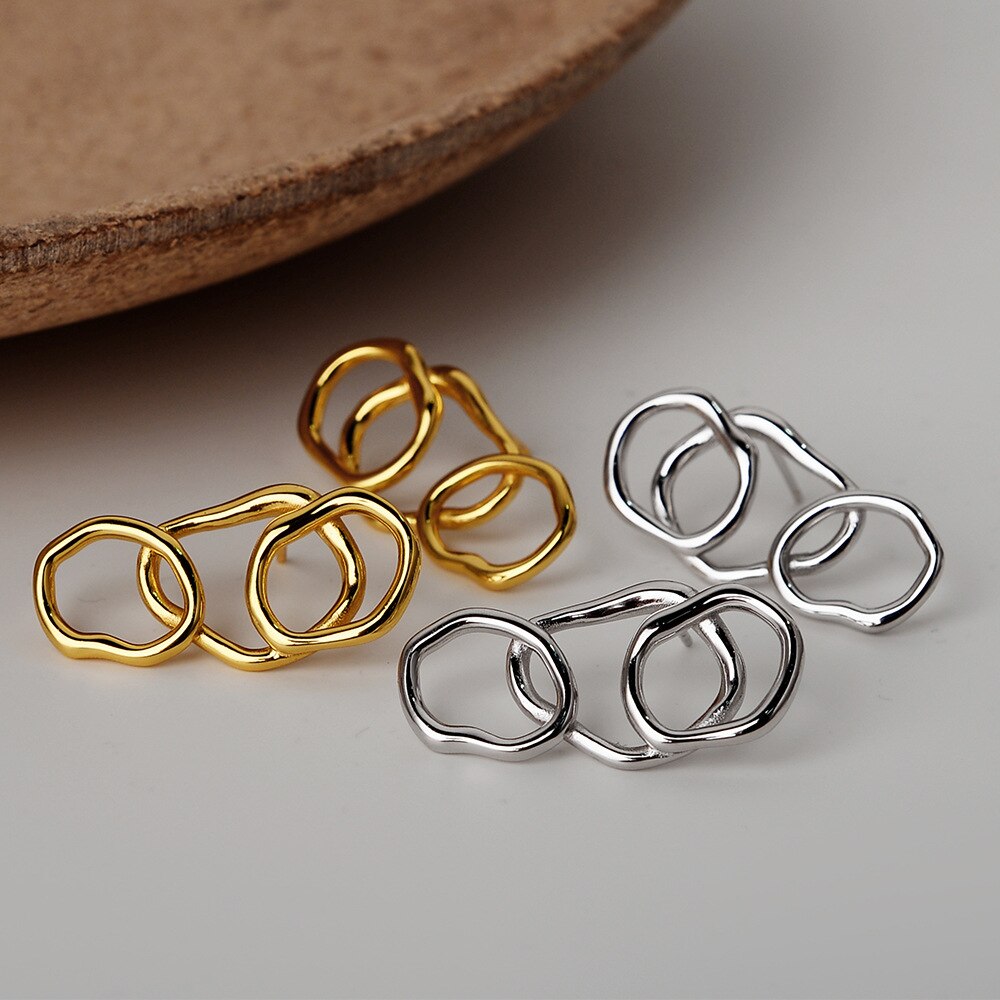 Clous d'oreilles cerceaux irréguliers E1024