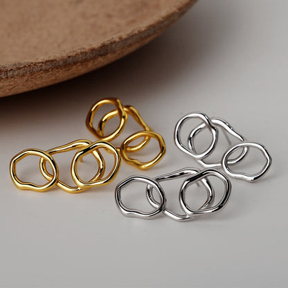 Clous d'oreilles cerceaux irréguliers E1024