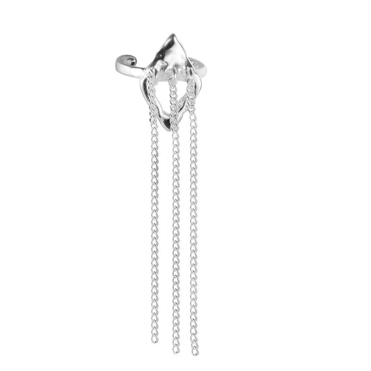 Poignets d'Oreilles en Forme de Coeur avec Chaîne à Pampilles E1139, 1 Pièce