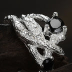 Bague épaisse à texture extraterrestre R1249