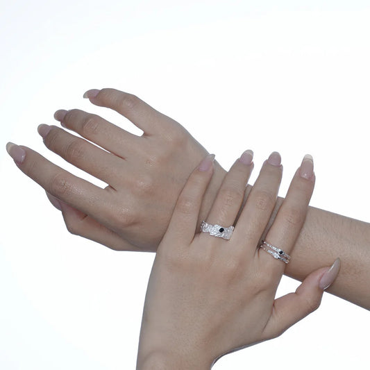 Bague irrégulière épaisse mate R1210