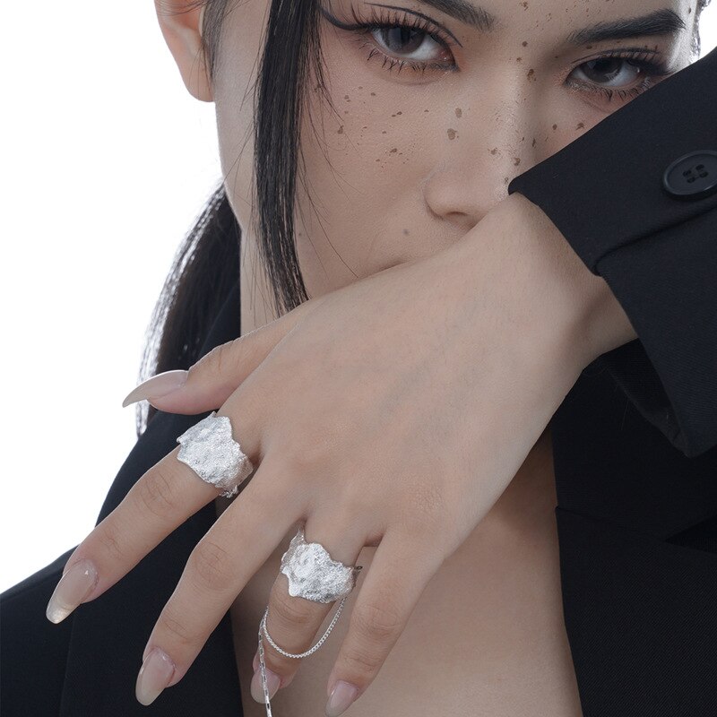 Chaînes texturées mates, anneau large R1260