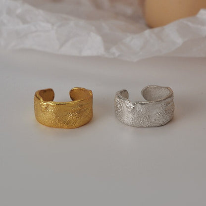 Boucles d'oreilles larges et épaisses mates E1071 1 pièce