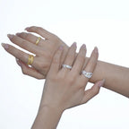Bague CZ à motif irrégulier R1197