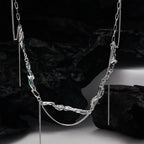 Collier irrégulier en émail texturé N1017