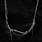 Collier irrégulier en émail texturé N1017