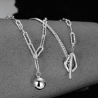 Collier pull multibrins avec barre en T N1018