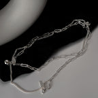 Collier pull multibrins avec barre en T N1018