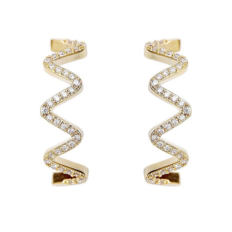 Boucles d'oreilles en filigrane pavées de CZ E1002