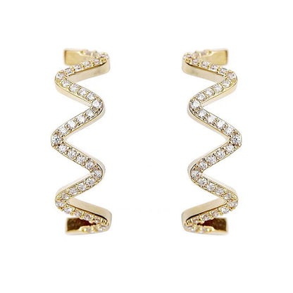 Boucles d'oreilles en filigrane pavées de CZ E1002