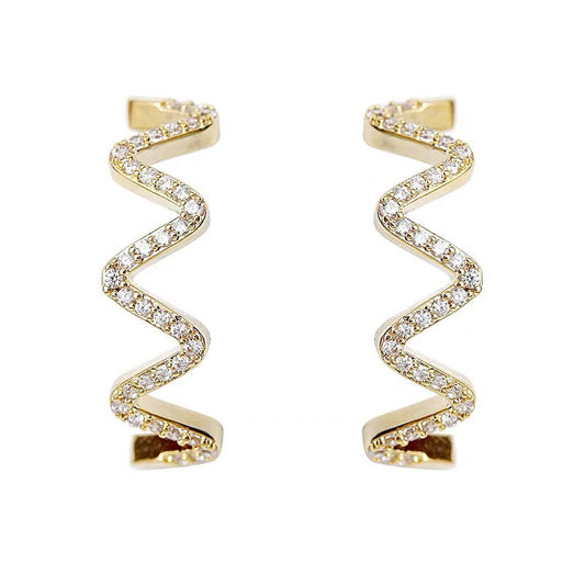 Boucles d'oreilles en filigrane pavées de CZ E1002