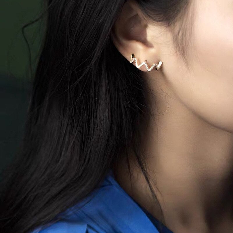 Boucles d'oreilles en filigrane pavées de CZ E1002