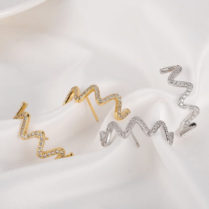 Boucles d'oreilles en filigrane pavées de CZ E1002