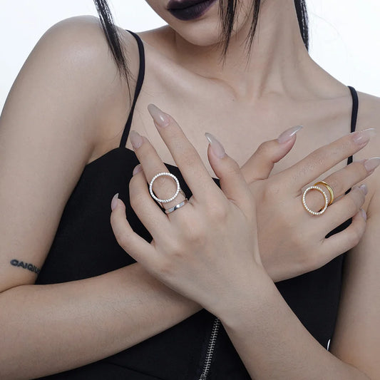 Bague Halo Pavée CZ R1222