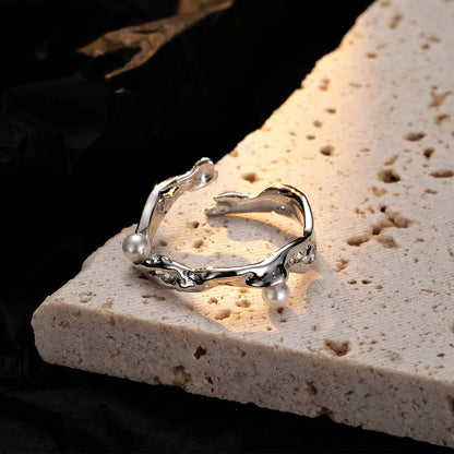 Bague motif brut perles R1186