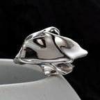 Bague épaisse à volants polis R1263