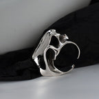 Bague épaisse à volants polis R1263