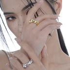 Anneau ouvert à motif torsadé R1082