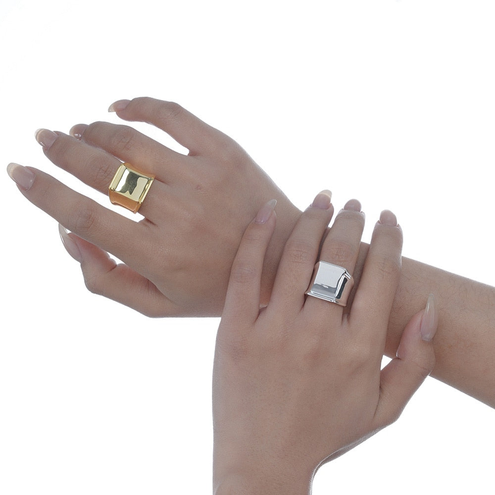 Bague de fête chevalière large R1087