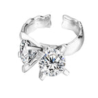 Bague originale florale CZ R1088