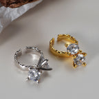 Bague originale florale CZ R1088