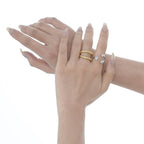 Bague irrégulière à texture froissée R1091