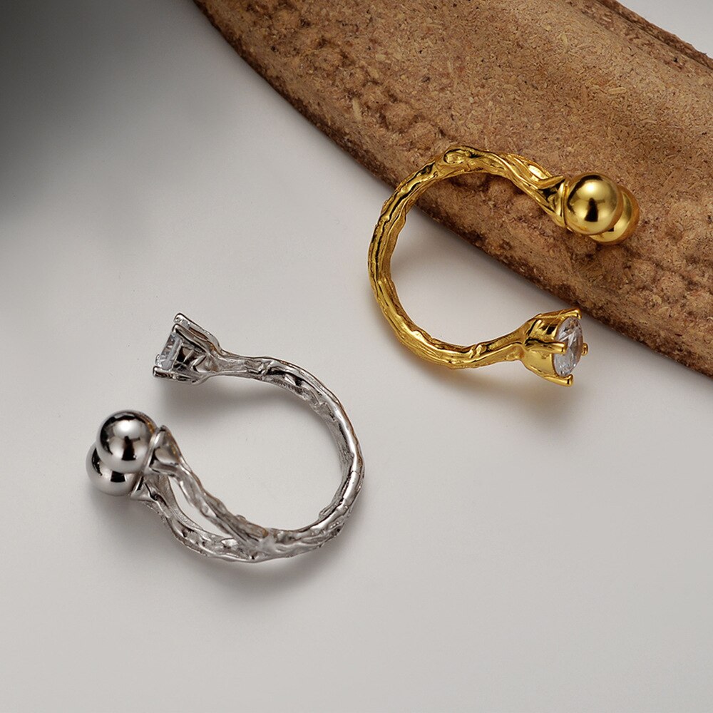 Bague irrégulière à texture froissée R1091