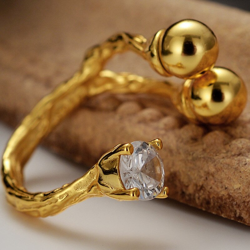 Bague irrégulière à texture froissée R1091