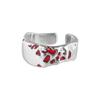 Bague irrégulière en émail R1019