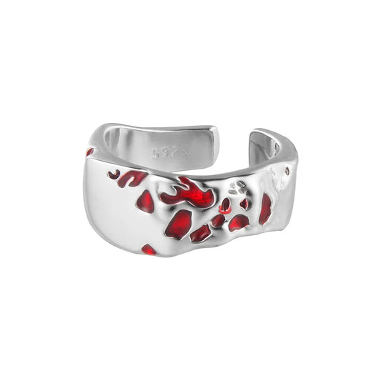 Bague irrégulière en émail R1019