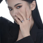 Bague irrégulière en émail R1019
