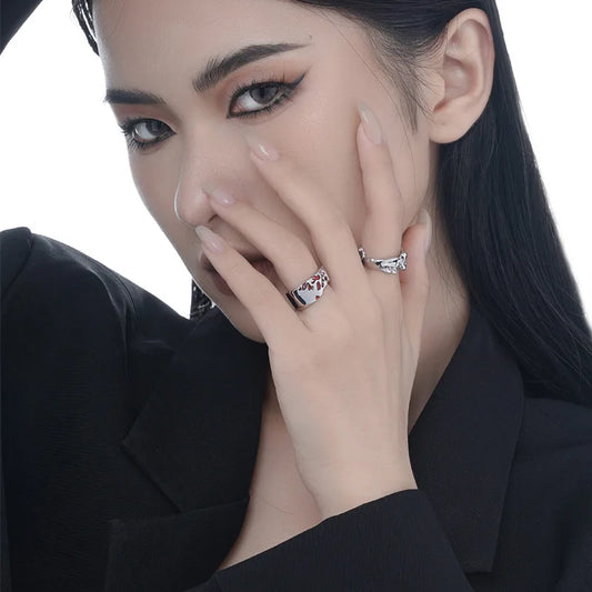 Bague irrégulière en émail R1019
