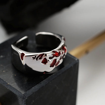 Bague irrégulière en émail R1019