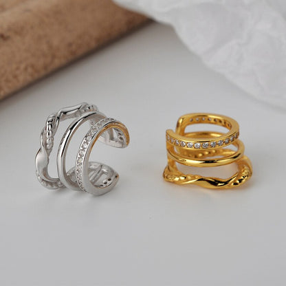 Boucles d'oreilles multi-brins en fil à motifs E1089 1 pièce