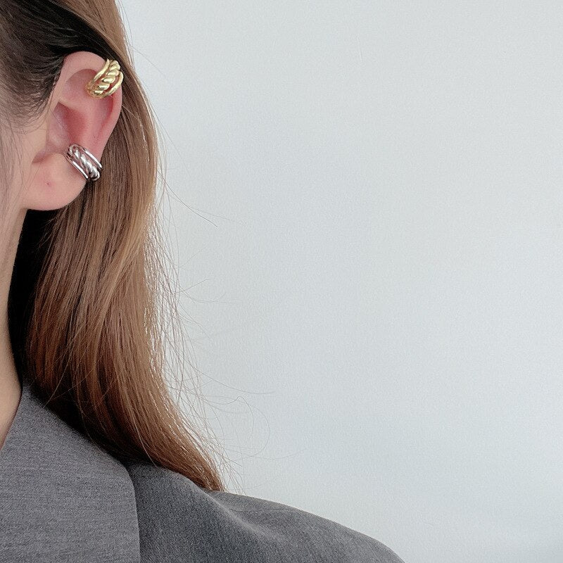 Boucle d'oreille créole en chaîne de corde E1054 1 pièce