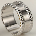 Anneau large à motif de corde R1142