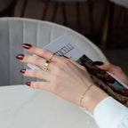 Anneau large à motif de corde R1142