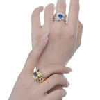 Bague impressionniste saphir CZ R1094