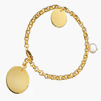 Bracelet chaîne Rolo disques B1014