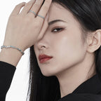 Bracelet froissé en émail bleu Alien B1011