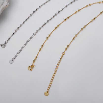 Collier de perles espacées à chaîne boule N1029