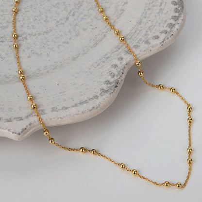 Collier de perles espacées à chaîne boule N1029