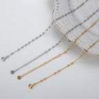 Collier de perles espacées à chaîne boule N1029