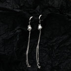 Boucle d'oreille à longue chaîne en perles baroques E1111, 1 pièce