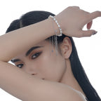 Bracelet chaîne de perles baroques B1029