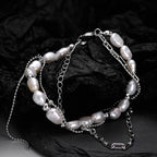 Bracelet chaîne de perles baroques B1029