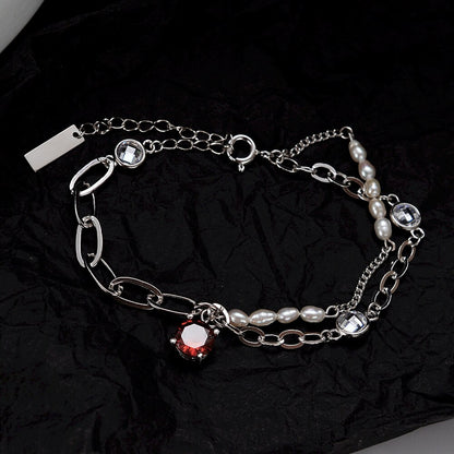 Bracelet de perles baroques multi-chaînes B1034