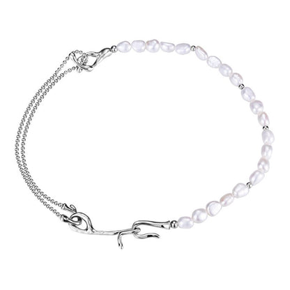 Collier irrégulier de perles baroques N1044