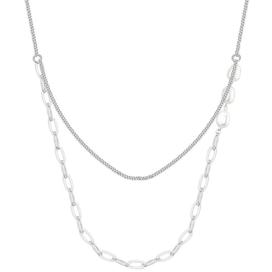 Collier de perles baroques multi-rangs N1010